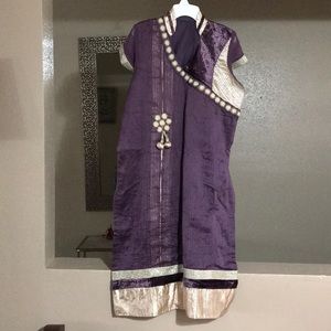 Dress with pants and scarf